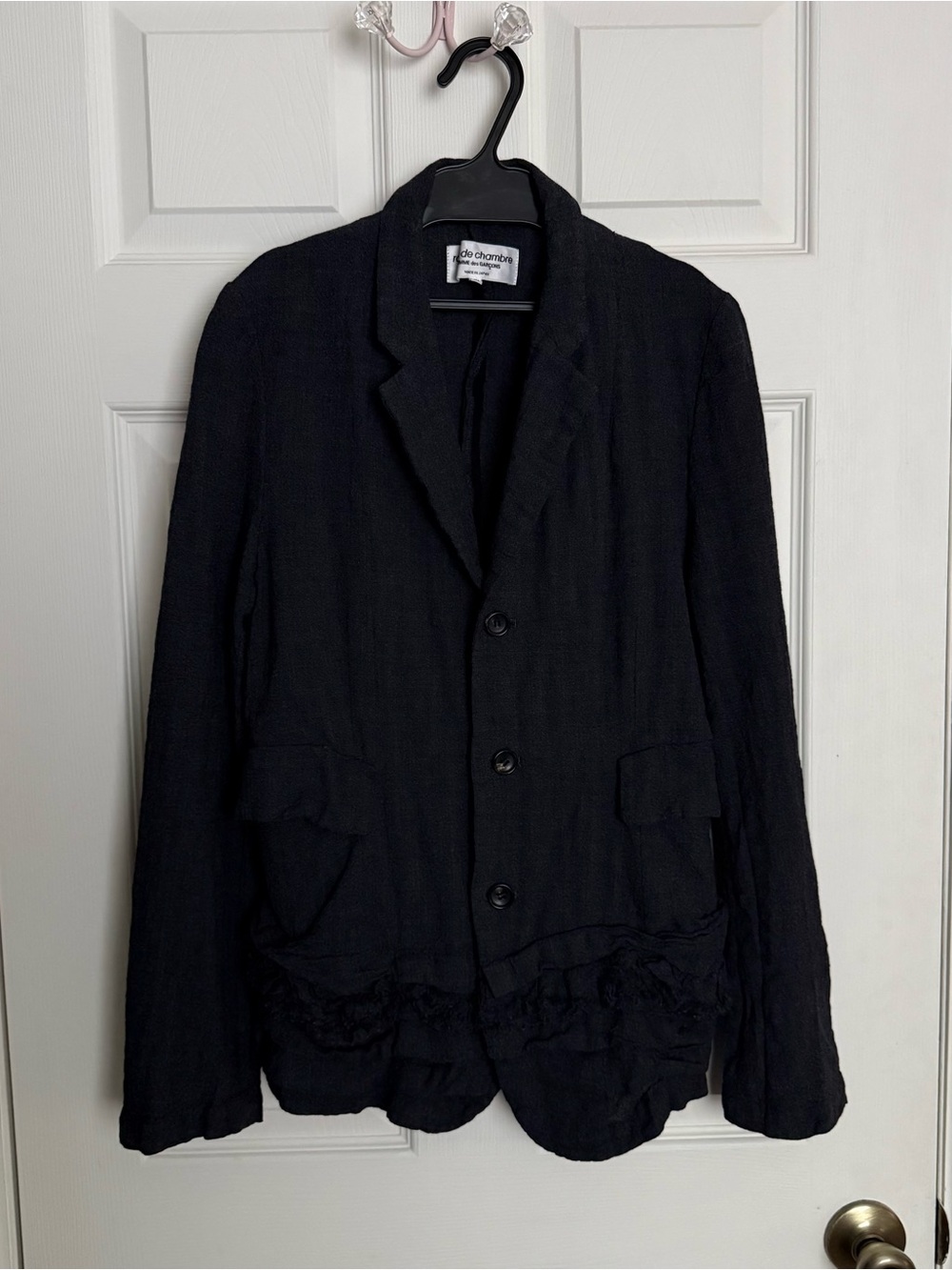 Robe de Chambre Comme Des Garçons Wool Blazer in Dark Gray